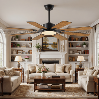 Sunvega 52 Inch Windmill Ceiling Fan with Lights Remote 8 Blades 6-Speed DC Motor