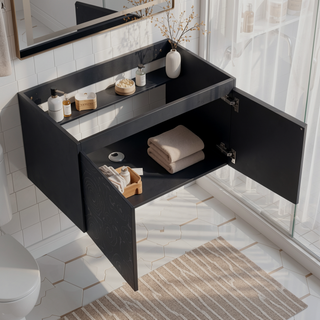 Sunvega Paint Free Vanity Door Panel with Hidden Handles for Bathroom and Kitchen