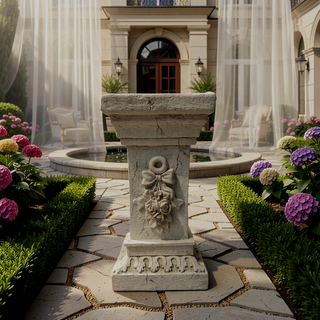 Sunvega Elegant White Ancient Greek Style Roman Column Pedestal for Garden Ornaments