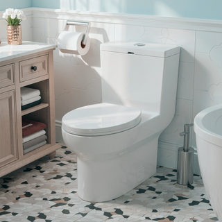 Sunvega Modern One Piece Toilet with Soft Closing Seat and Powerful Flushing