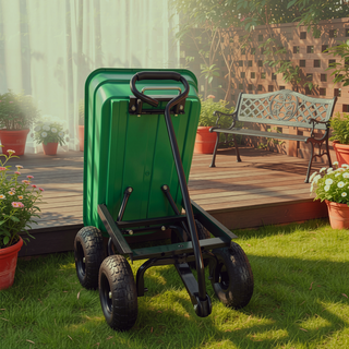Sunvega Folding Garden Dump Truck with Steel Frame and 10-Inch Pneumatic Tires