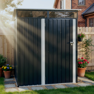 Sunvega 5x3ft Outdoor Metal Storage Shed with Transparent Endurance Plate