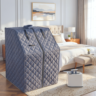Sunvega Portable Full Size Steam Sauna Tent with Remote Control Folding Chair for Home