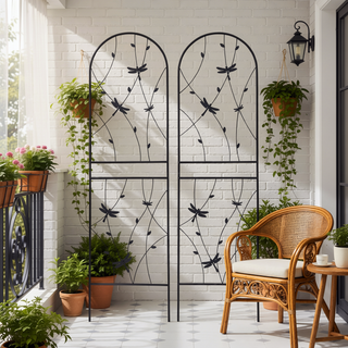 Sunvega 2 Pack 71" x 19.7" Rustproof Metal Garden Trellis for Climbing Plants