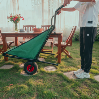 Sunvega Two-Wheeled Garden Cart with 10-Inch Pneumatic Wheels for Easy Handling