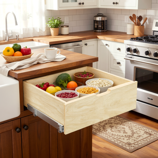 Sunvega Pull Out Cabinet Organizer with Full Extension Rail Slides for Kitchen Pantry