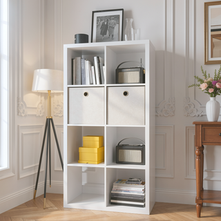 Sunvega 8-Cube Storage Organizer with Open Back Shelves for Home Office