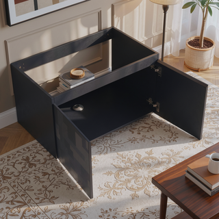 Sunvega Paint Free Vanity Door Panel with Hidden Handles for Bathroom and Kitchen
