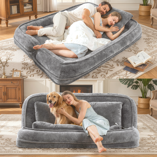 Sunvega Double Human Dog Bed Loveseat with 5 Adjustable Positions and Plump Pillow