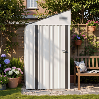 Sunvega Optional Two-Color Storage Shed with Single Hinge Door and Ventilation Windows