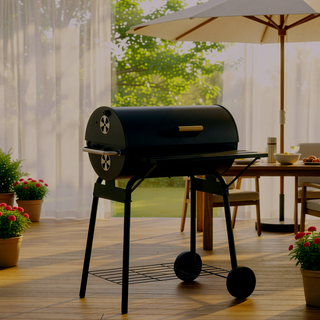 Sunvega 2 Burner Portable Gas BBQ Grill with Lid Thermometer and Foldable Legs