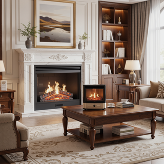 Sunvega Handcrafted Pine Wood Fireplace Mantel Shelf with Distinctive Wood Grain