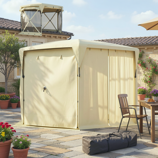 Sunvega Pop Up Tent with Removable Roof Cover and Adjustable Mesh Sidewalls for Outdoor Events