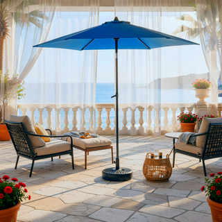 Sunvega 15-Foot Rectangular Outdoor Umbrella with Crank for Patio and Garden