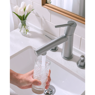 Sunvega Premium Chrome Single Handle Bathroom Faucet with Fountain and Flow Mode