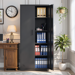 Sunvega High Strength Steel Storage Cabinet with Adjustable Shelves and Doors
