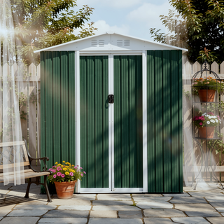 Sunvega Apex Roof Outdoor Tool Storage Shed With Aluminum Alloy Frame