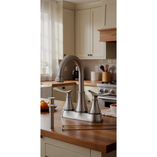 Sunvega Oil Rubbed Bronze 2-Handle Bathroom Faucet with Pop-up Drain