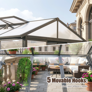 Sunvega 8FT High All-Aluminum Greenhouse with Auto Vent and Polycarbonate Panels
