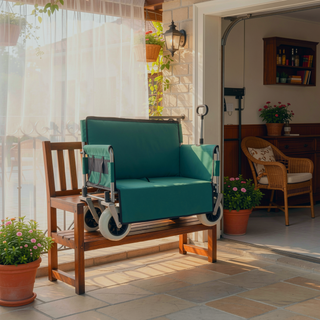Sunvega 3-in-1 Heavy-Duty Folding Wagon Cart with Bench Seat and Storage