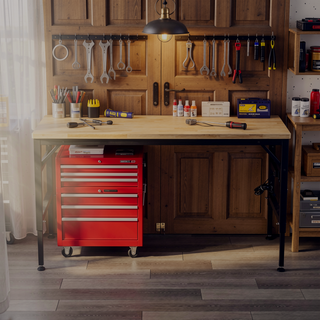Sunvega 60" Adjustable Height Workbench with Power Outlets and 2000 LBS Capacity
