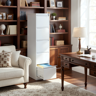 Sunvega 4 Drawer Metal Vertical File Cabinet with Lock for A4 Legal Letter Size