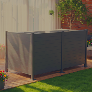 Sunvega Outdoor Privacy Screen with Metal Stakes for Garden Backyard and Patio