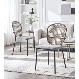 Sunvega Mid-century Dining Table for 4-6 People With Round MDF Top