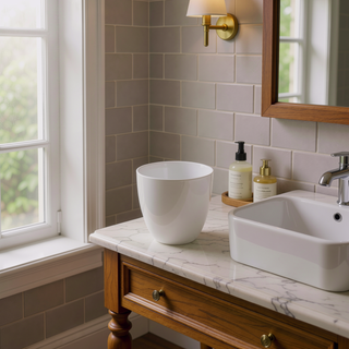 Sunvega Premium Deep Soaking Bathtub with Slip-Resistant Contour and Matte Finish