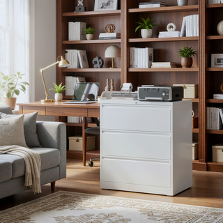 Sunvega 4 Drawer Metal Vertical File Cabinet with Lock for A4 Legal Letter Size