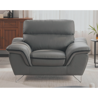 Sunvega Genuine Leather Chair with Comfortable Cushioned Seat and Back