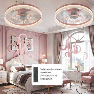 Sunvega Dimmable LED Ceiling Fan with Light for Modern Bedroom Living Room