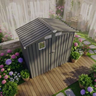 Sunvega 6X3.6FT Metal Storage Shed with Waterproof Roof and Lockable Door