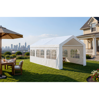 Sunvega Heavy Duty 10x20 FT Carport Canopy Garage Shelter with Windows