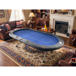 Sunvega Professional Foldable Poker Table with Cup Holders for 10 Players Casino Style