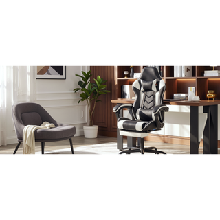 Sunvega Ergonomic Gaming Chair with Massage Lumbar Support and Adjustable Footrest