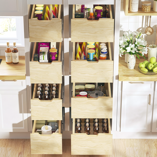 Sunvega Pull Out Cabinet Organizer with Full Extension Rail Slides for Kitchen Pantry