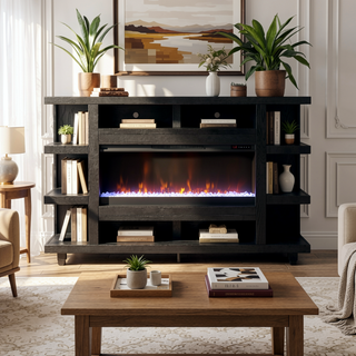 Sunvega 72 Inch Oak Fireplace Mantel with Clove Finish and Minimal Assembly