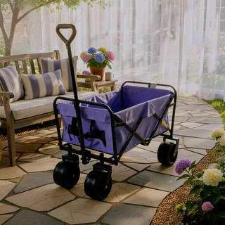 Sunvega 100L Collapsible Folding Beach Wagon Cart with 220Lbs Large Capacity