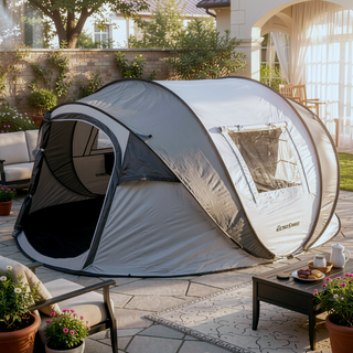 Sunvega 4-6 Persons White and Gray Pop-Up Boat Tent with Quick Setup