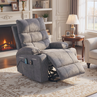 Sunvega Large 21 Inch Seat Width Electric Power Lift Recliner Chair with Massage
