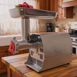 Sunvega Commercial Electric Meat Grinder with 4/6/8mm Plates & Stainless Steel Blades