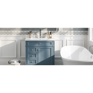 Sunvega Modern Minimalist 30'' Bathroom Vanity with Top Sink and Ample Storage