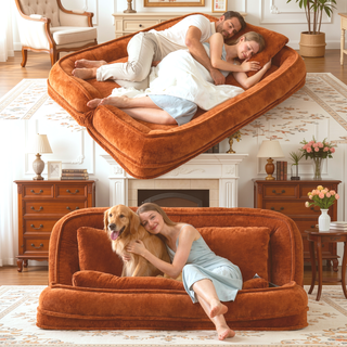 Sunvega Double Human Dog Bed Loveseat with 5 Adjustable Positions and Plump Pillow