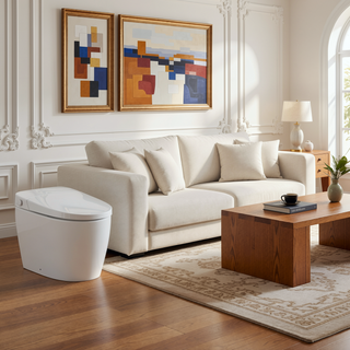 Sunvega Smart Toilet Bidet Combo with Heated Seat, Night Light, and Remote Control