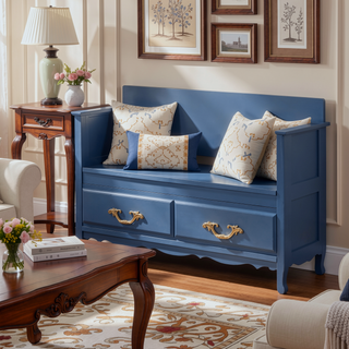 Sunvega Espresso Shoe Bench with Removable Cushion and Hidden Storage for Entrance