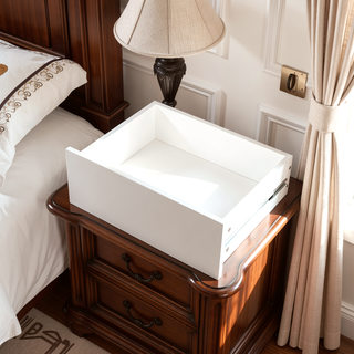 Sunvega Fold-Out Convertible Writing Table Desk Cabinet with Shelf and Drawer