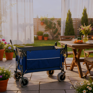 Sunvega Multi-Functional Push-Pull Folding Wagon Cart with 360° All-Terrain Wheels
