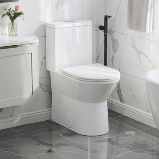 Sunvega One-Piece Toilet with Rimless Siphon Flush and Soft Closing Seat ADA Height