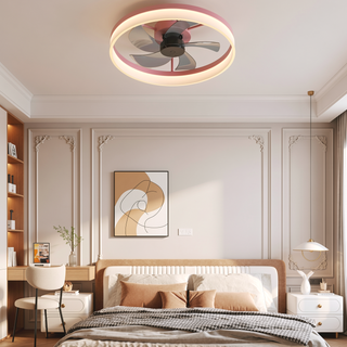 Sunvega Dimmable LED Ceiling Fan with Light for Modern Bedroom Living Room